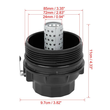Black Oil Filter Cap Cover for Toyota 4Runner FJ Tundra Lexus