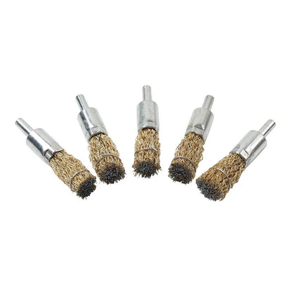 16mm Wire Wheel Brush Cup - 5 x Copper Plated Crimped Steel for Various Models