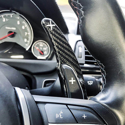 2 x Carbon Fiber Shift Paddle Extensions for BMW M2 M3 M5 M6 (2014-2018)