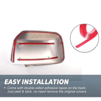 Chrome Plated Rearview Mirror Cover for Nissan X-Trail Rogue (2008-2013)