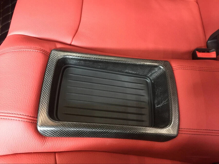 Dry Carbon Fiber Rear Seat Armrest Storage Box Cover For BMW M3 M4 2014+ M2 F87