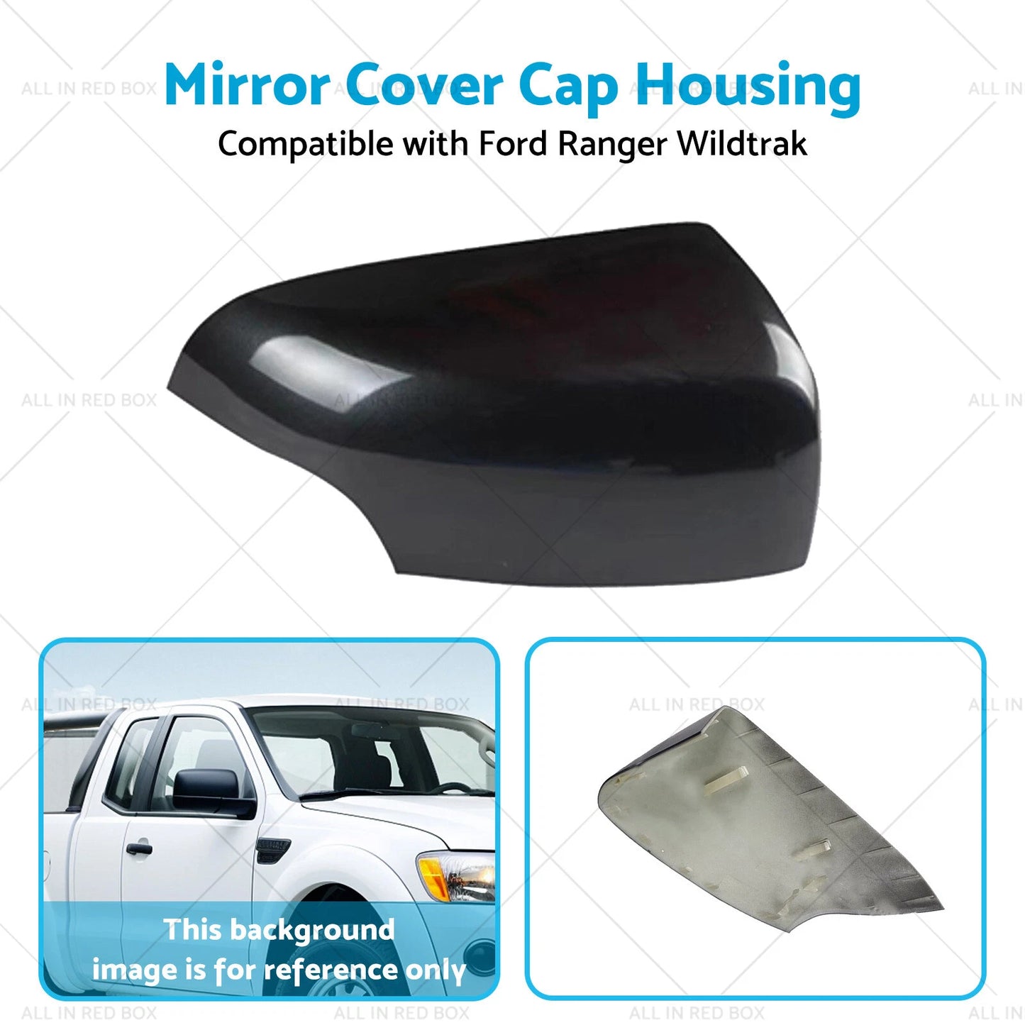 Grey Mirror Cover Cap Right for Ford Ranger Wildtrak (2012-2021)