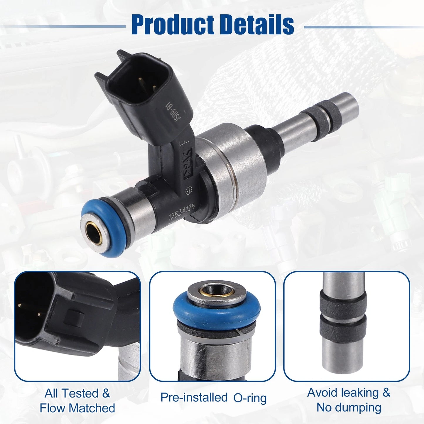 6x Car Fuel Injector Nozzle for Chevrolet Colorado 3.6L (2015-2016)