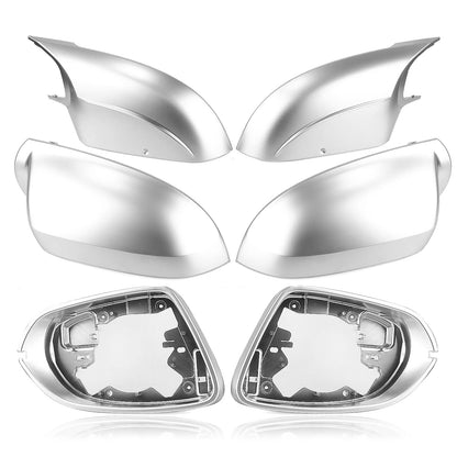 6 x Rearview Mirror Cover Caps for Audi A8 D4 (2010-2017) Silver