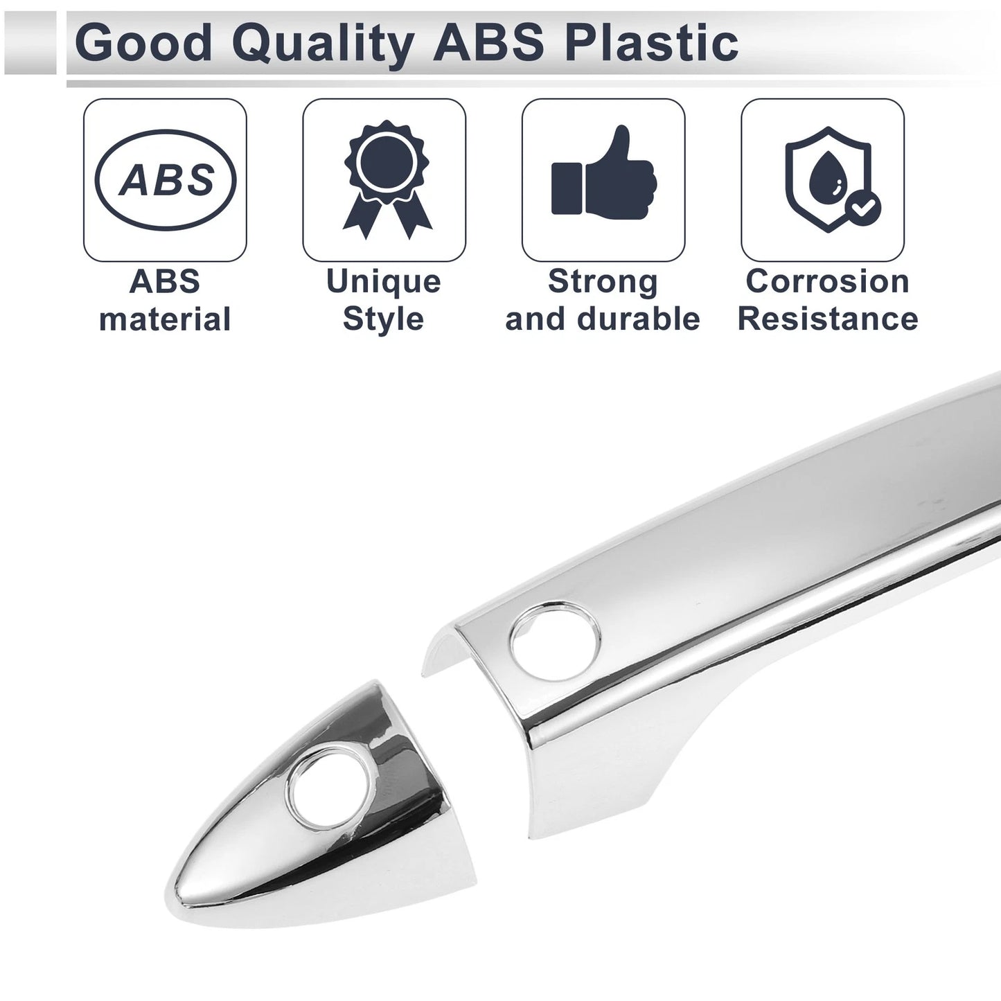 Door Handle Cover for Honda Accord (2018-2023) Durable Silver Tone