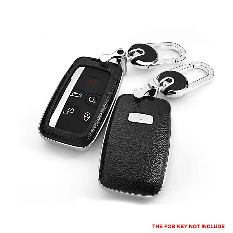 Black Leather Remote FOB Key Cover Bag Key Shell Fit For Land Rover LR4 Sport