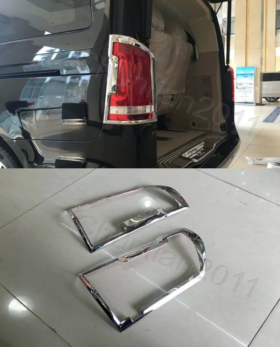 Chrome Rear Tail Light Lamp Cover Trim for Mercedes Benz V-Class (2014-2020)
