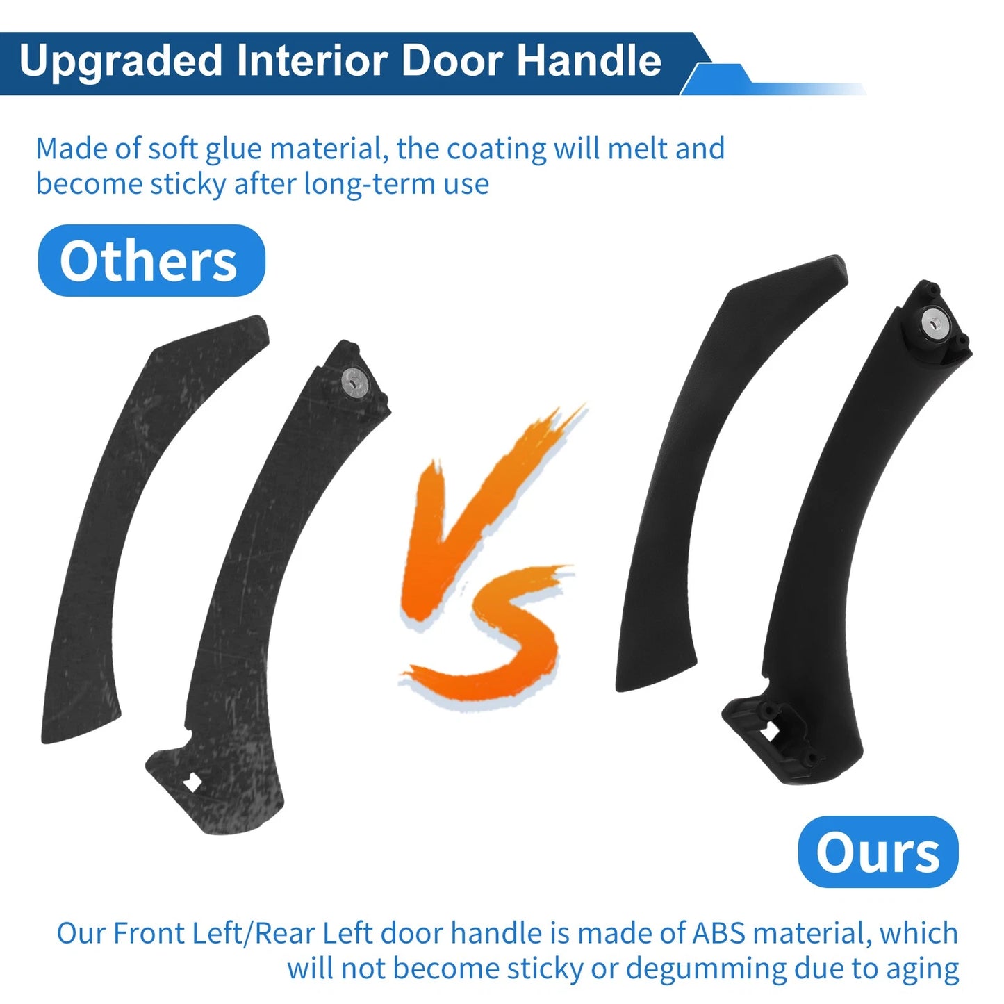 Inner Door Panel Handle for BMW 3 Series E90 E91 (2004-2012) Black