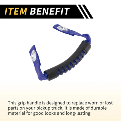 2 x Roll Bar Grab Handles for Jeep Wrangler (2018-2023) - Oxford Cloth Blue