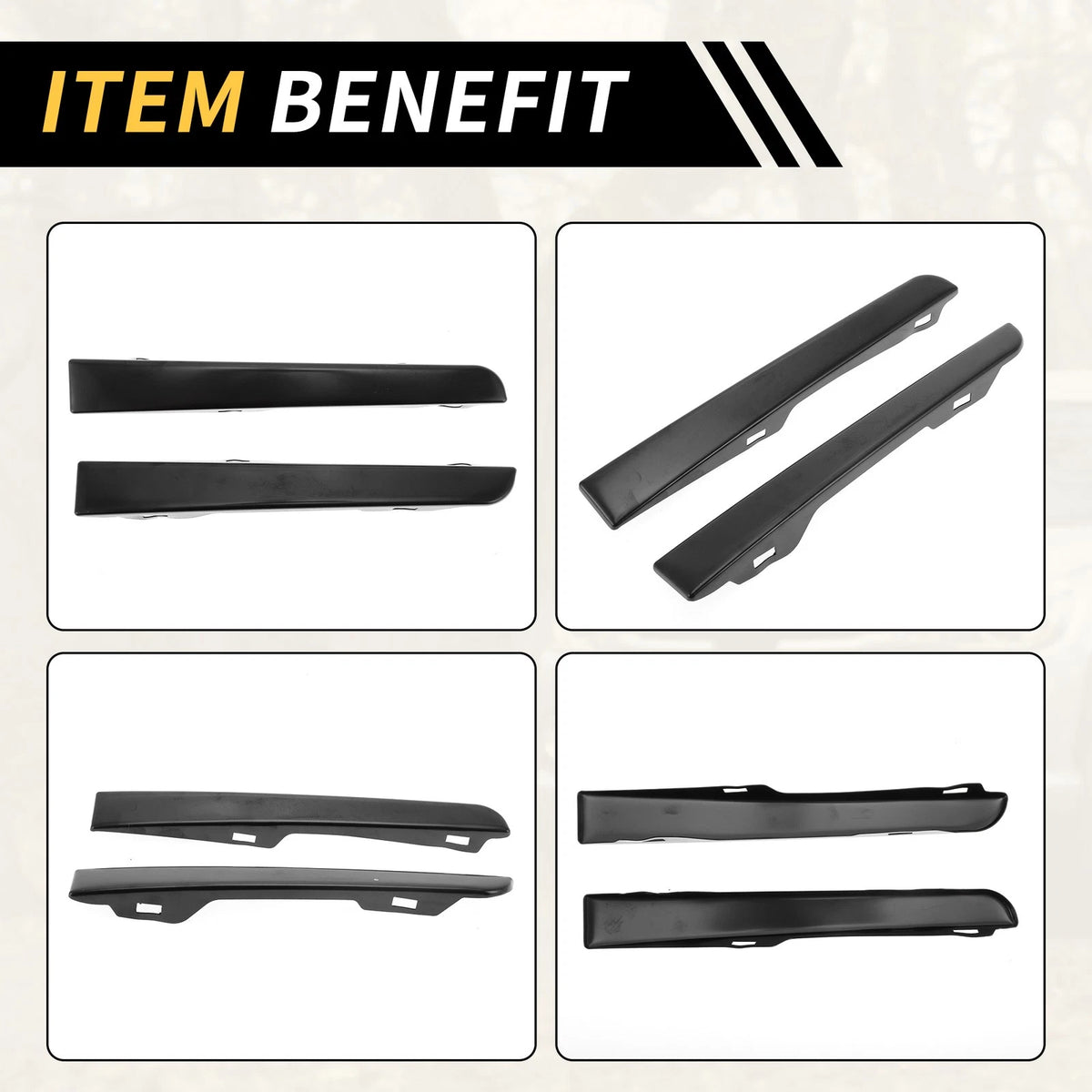 Front Bumper Grille Headlight Filler for Toyota Tacoma 4WD (2005-2023)