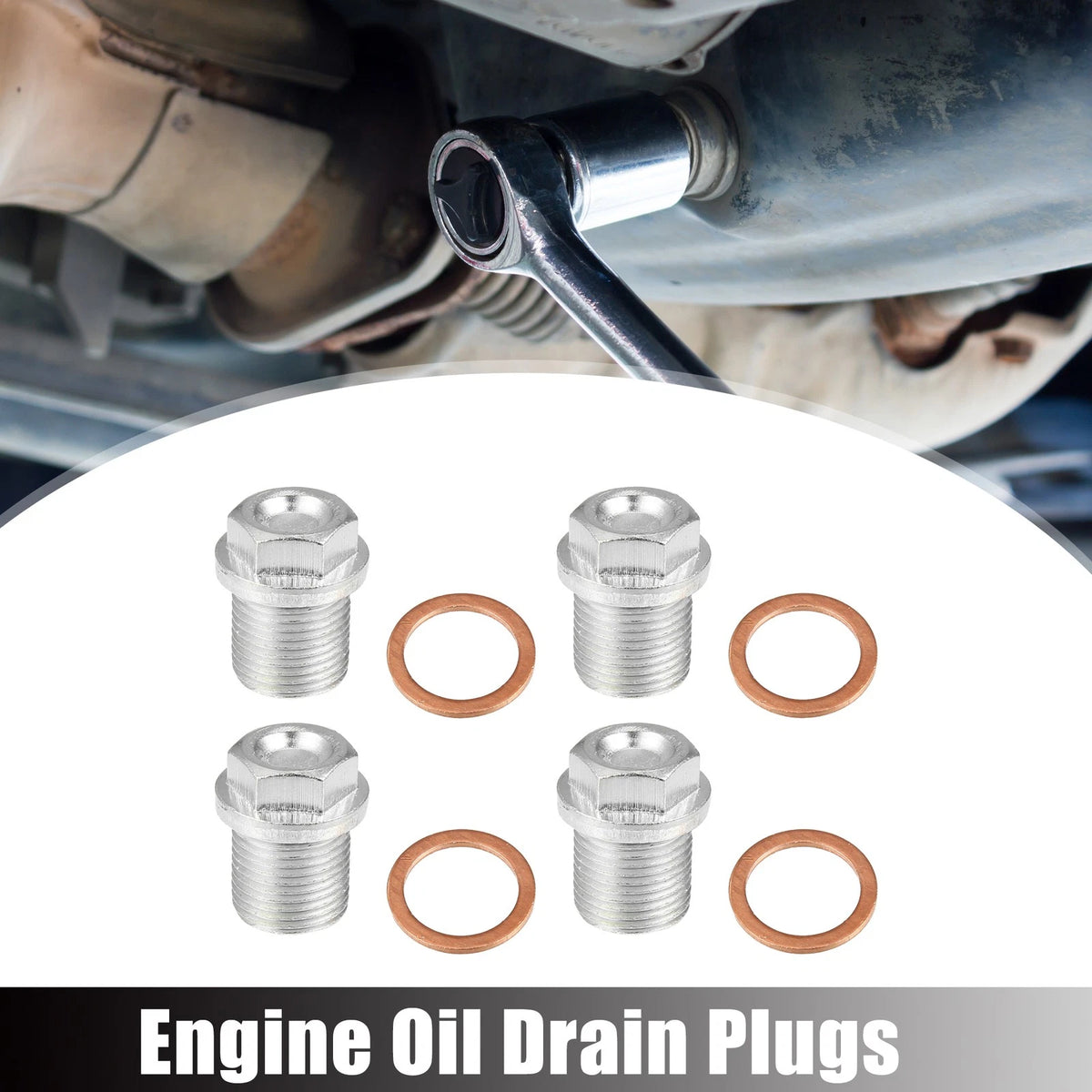 M18x1.5 Oil Drain Plug Set (4) with Washer for Volvo S60 (2001-2010)