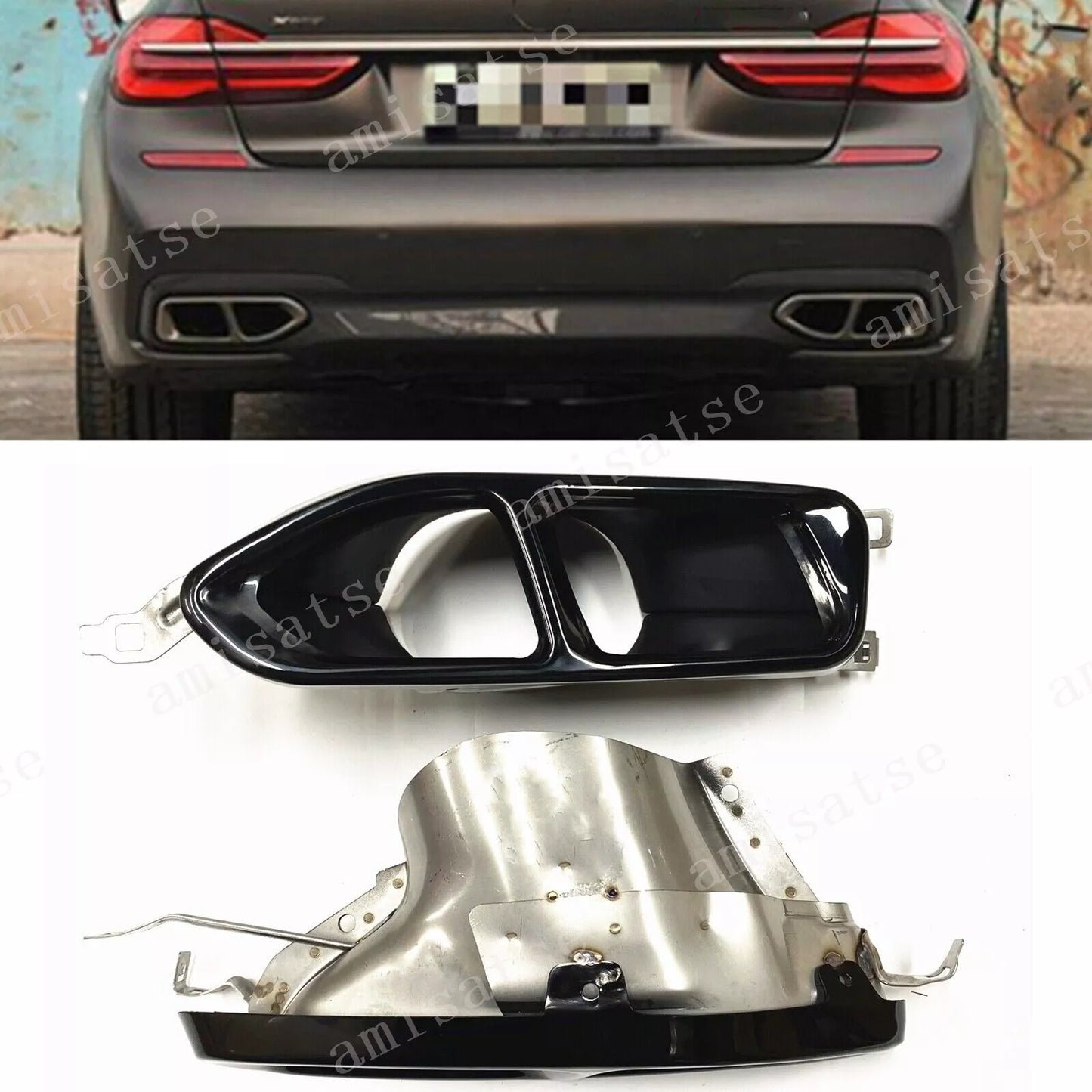 Rear Exhaust Muffler Tip for BMW 7 Series M Sport G11 G12 (2016-2019)
