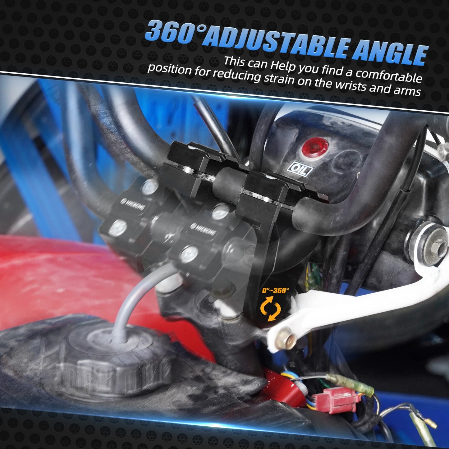 2" Handlebar Risers Adapter Clamp for Yamaha Raptor 700/700R (2013-2024)