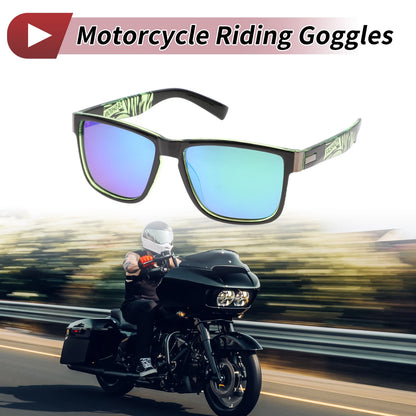 Riding Goggles / Green Lens Black Frame / Tri-acetel Cellulose for Motorcycle