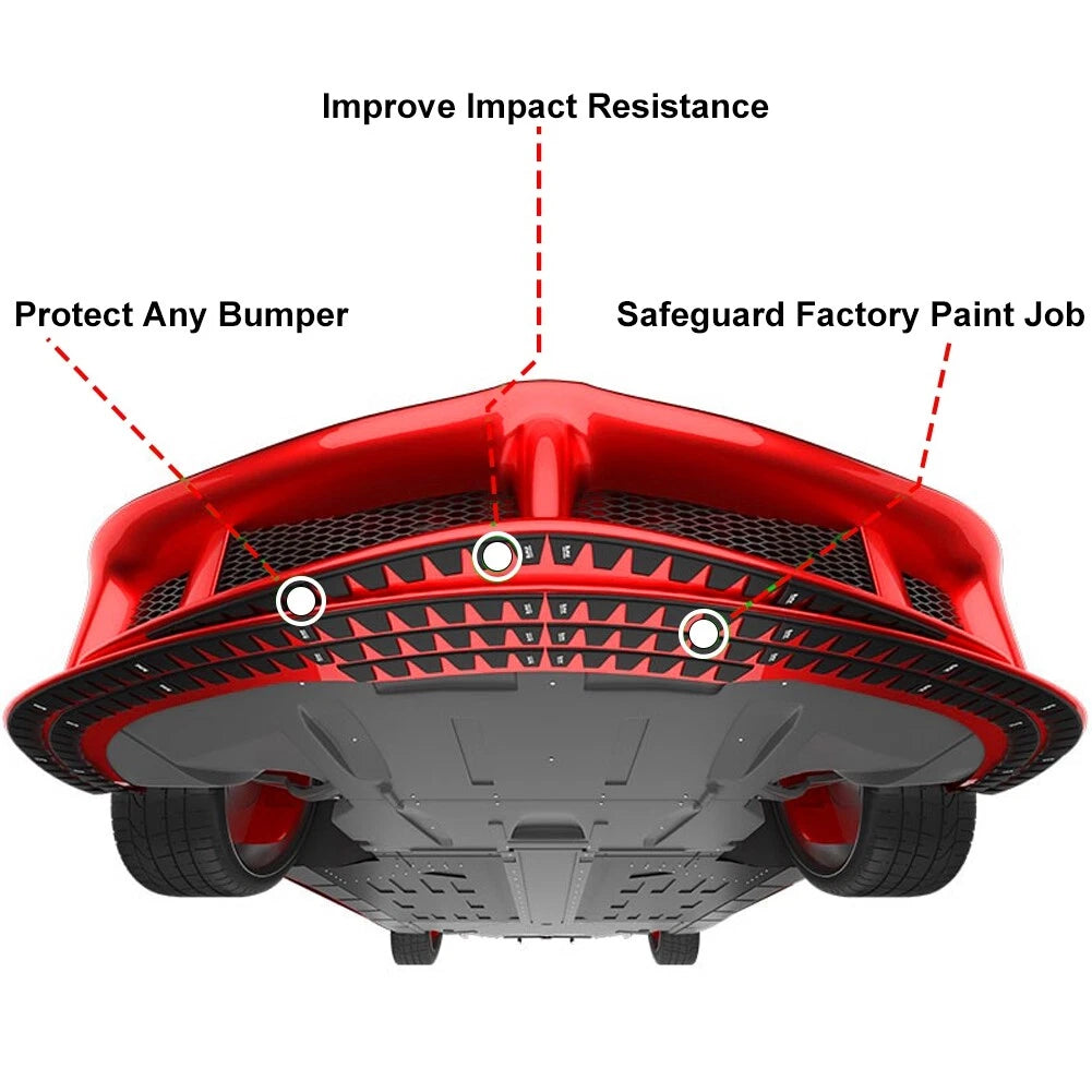 8x Universal Front Bumper Scrape Guard Anti-Skid Protector 30x2.5cm