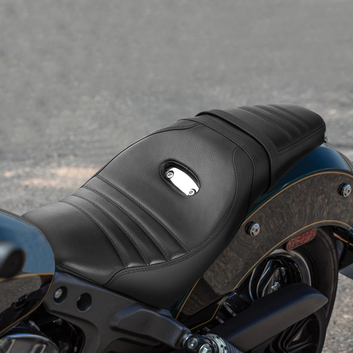 Black Rider Driver Passenger Seat for Indian Scout (2015-2023, Sixty 2016-2023)