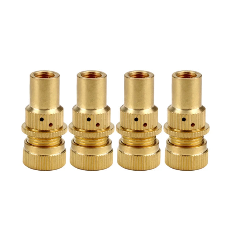 3 x TPMS Valve Tee Adapter Pure Copper Yellow for Motorcycles & Cars