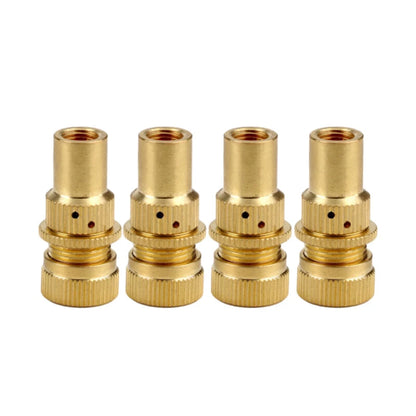 3 x TPMS Valve Tee Adapter Pure Copper Yellow for Motorcycles & Cars