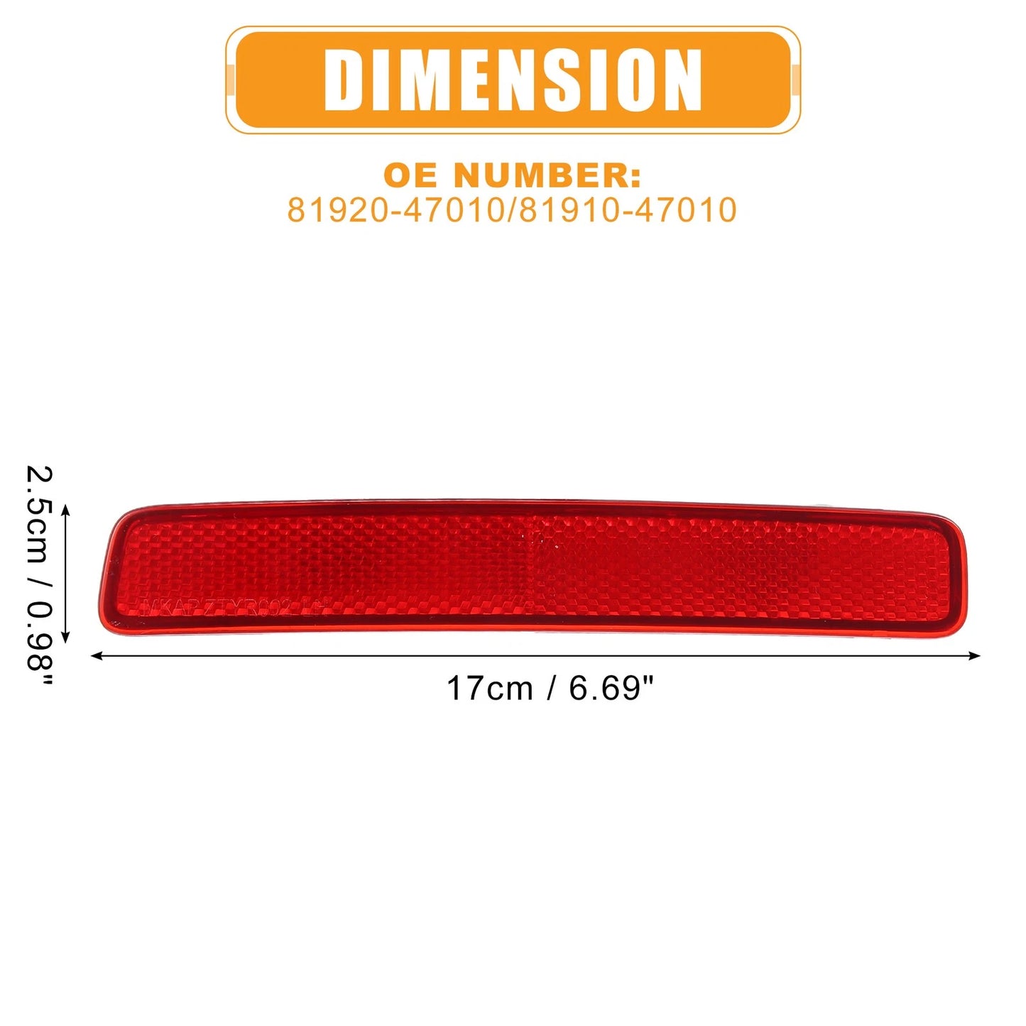 Rear Bumper Reflector for Toyota Prius (2001-2023)