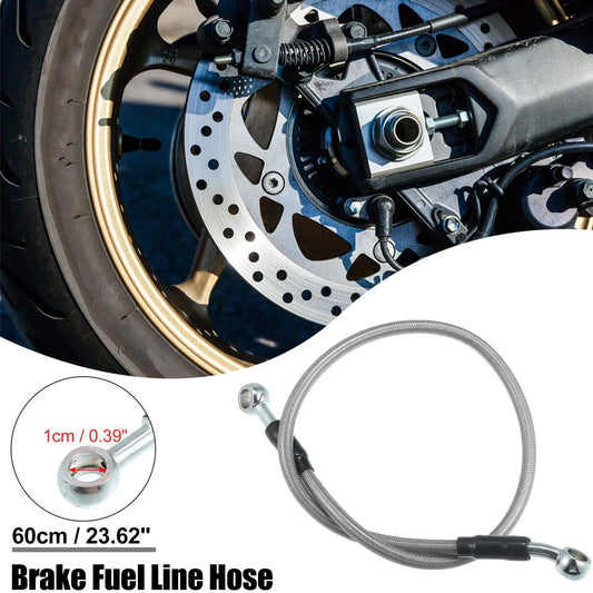 Brake Fuel Line Hose 1cm/60cm Grey for Motorcycle Scooter Bike ATV