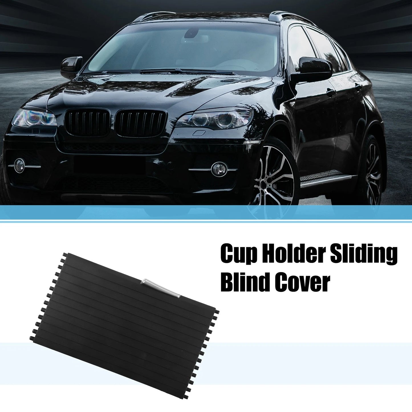 Center Console Cup Holder Slide Cover for BMW X5 (2007-2013)