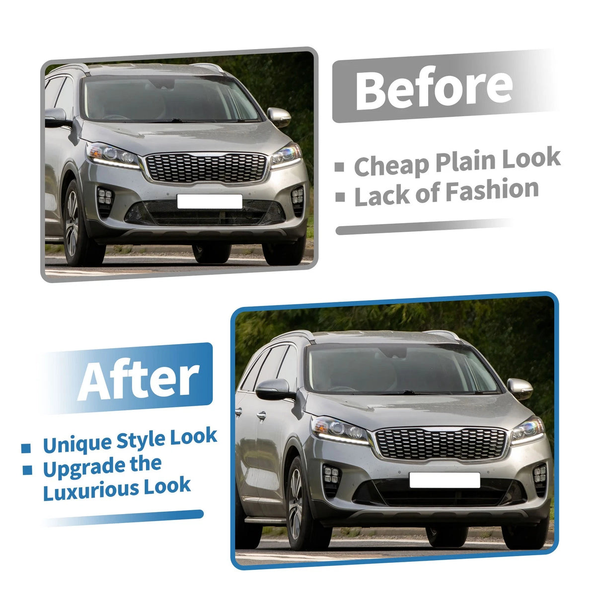 Lower Grille Bumper Cover for Kia Sorento (2016-2018) 1 Pcs