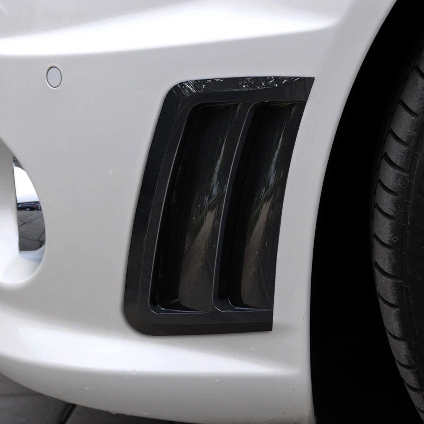 Gloss Black Air Vent Trims Covers for Benz W204 C204 C63 AMG (2007-2010)