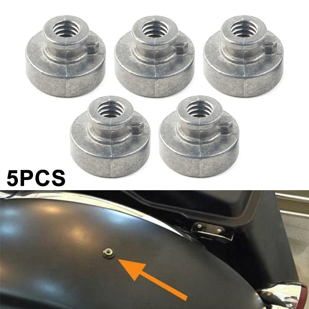 5 x Rear Fender Passenger Seat Bolt Tab Screw Nut Covers for Harley Davidson