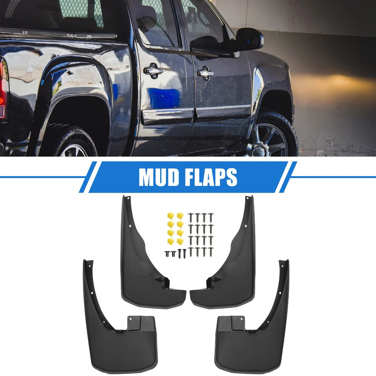 Mud Flaps for Nissan Frontier 2005-2023 Black Front & Rear Guards