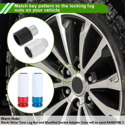 Set Wheel Lock Lug Nut Anti-theft Screw Removal Key Socket Type E for Toyota
