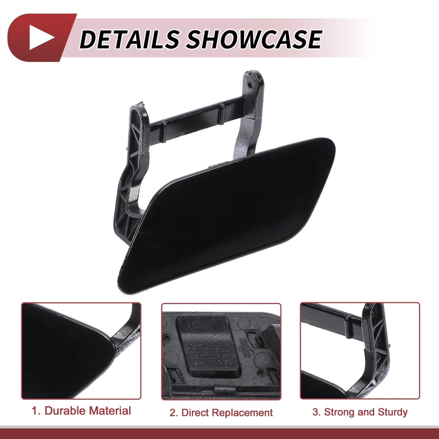 Front Left Washer Nozzle Cover for Mercedes-Benz ML350 (2012-2015) Black 1 x