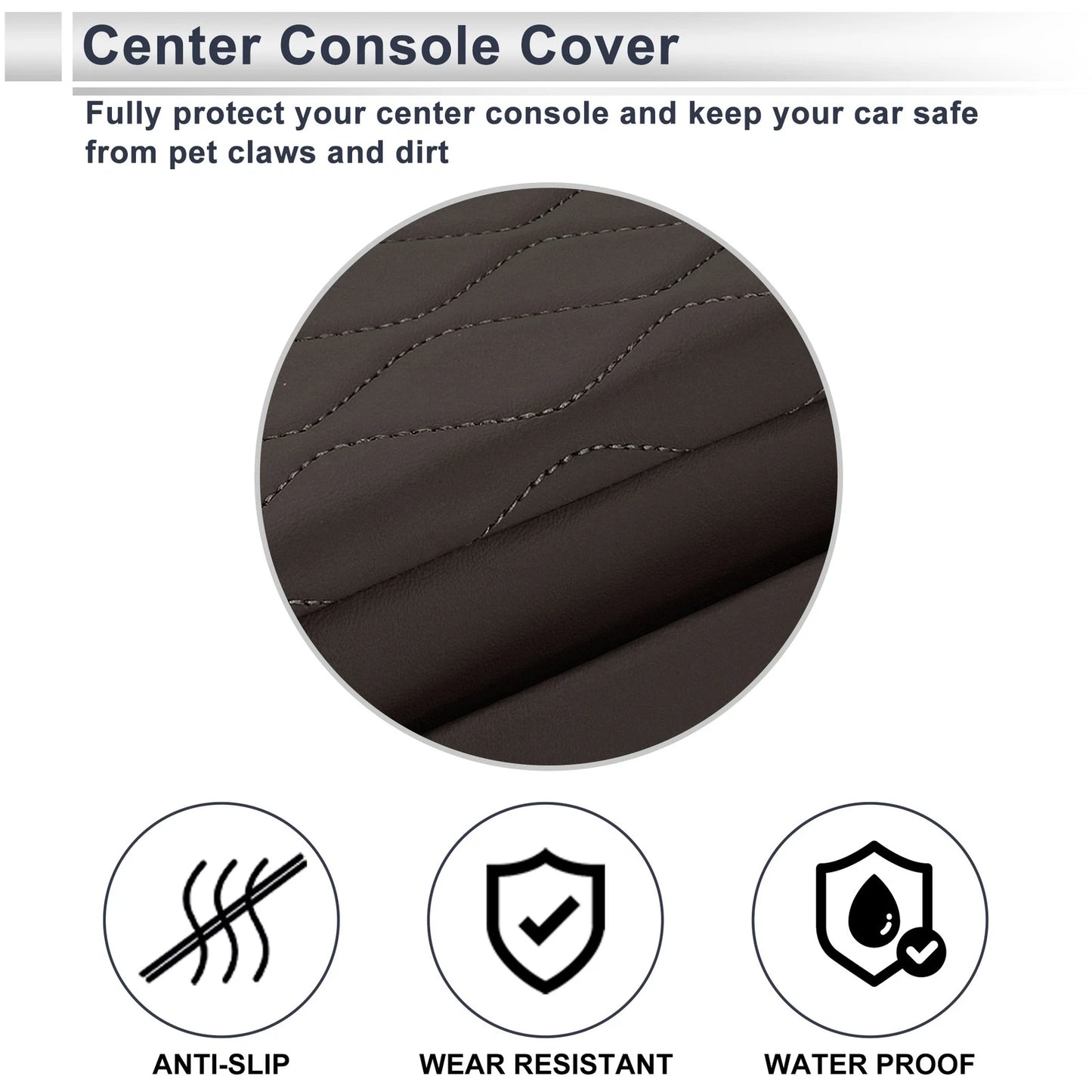 Car Center Console Cover for BMW 5 Series (2011-2017) Dark Brown 1 x Set