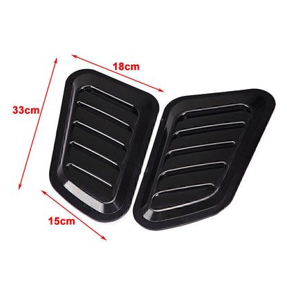Car Decorative Air Flow Intake Hood Scoop Vent Bonnet Cover Black