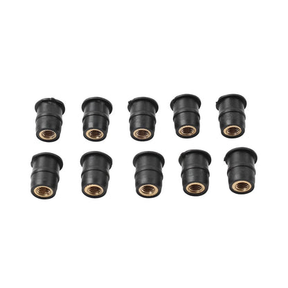 10x M5 Motorcycle Windshield Rubber Nuts Vibration Dampers for Fairing