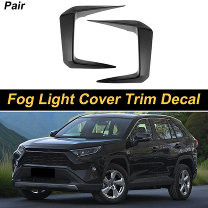 2 x Fog Light Cover Trim Gloss Black for Toyota RAV4 (2019–2025)