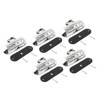5 x LED White Side Clearance Marker Lights for Car Truck Trailer 12V