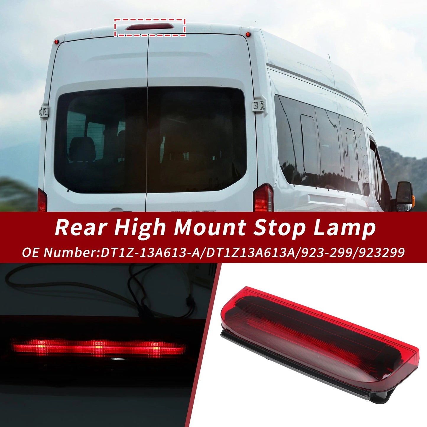 High Mounted LED Third Brake Light for Ford Transit Connect (2014-2023)