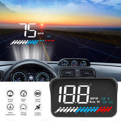 3.5" Universal OBD GPS Dual System Head Up Display Speed Alarm Voltage