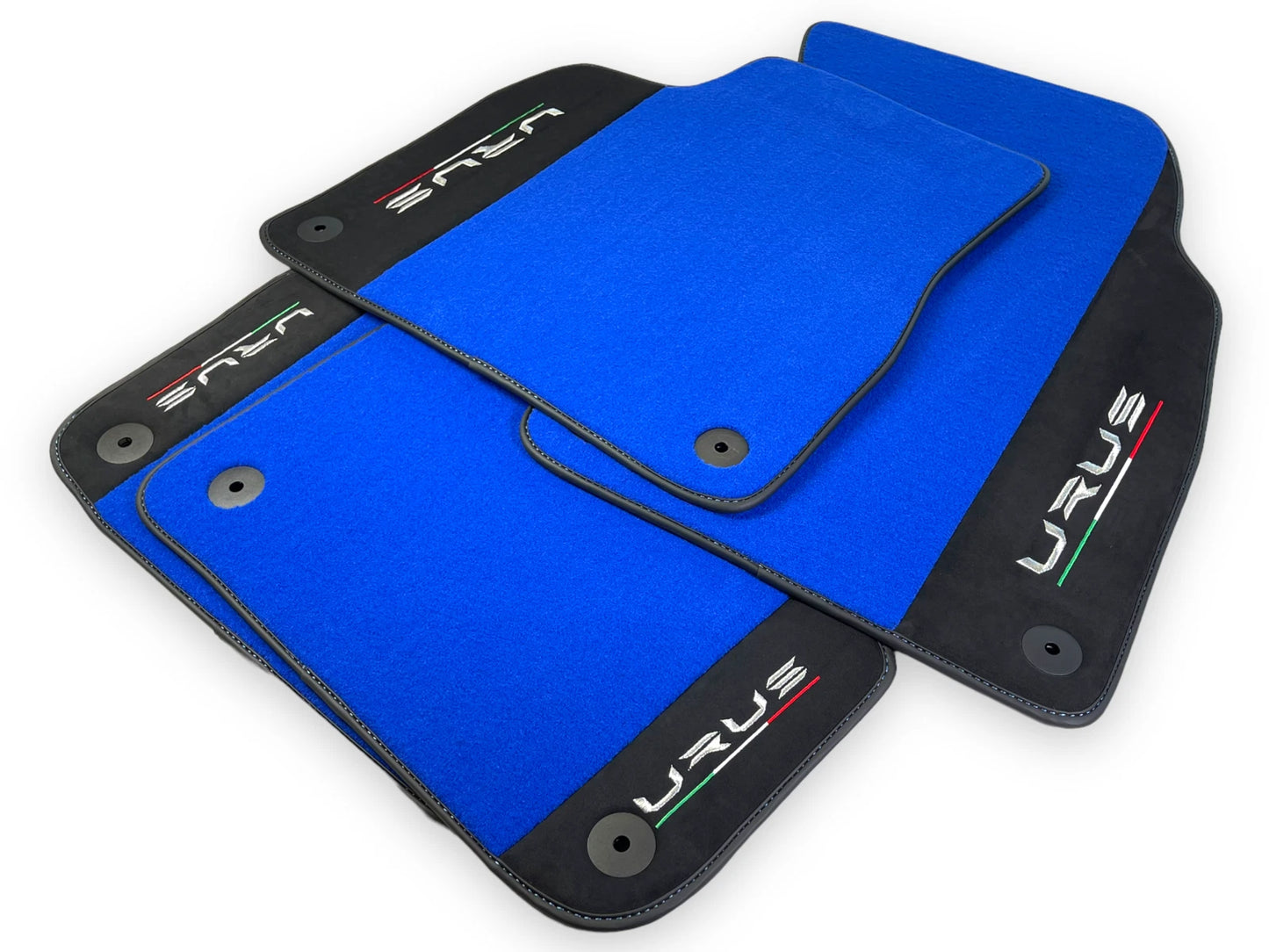 Blue Floor Mats for Lamborghini Urus with Alcantara Leather (2018-2024)