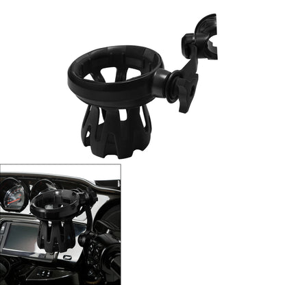 Black Handlebar Mount Drink Cup Holder for Harley Street Glide Dyna (2006-2023)