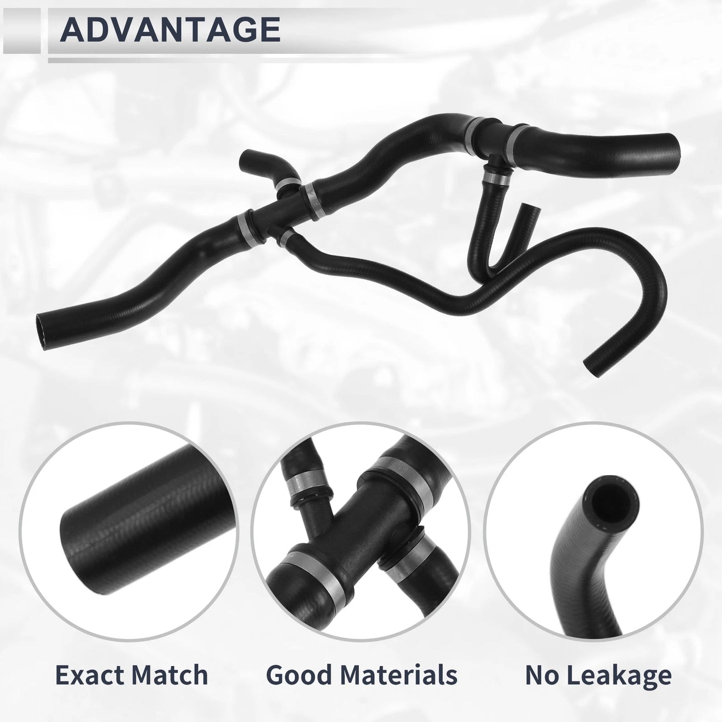 Radiator Hose for Volvo C30 2.4L 5-Cylinder (2007-2011) - Rubber 1 Pc