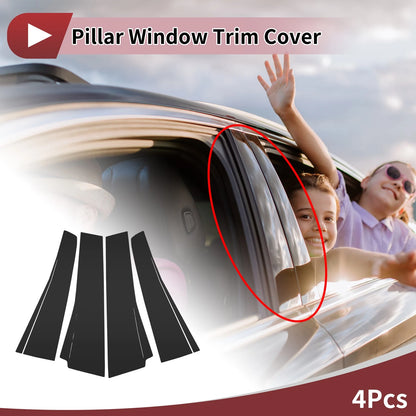 4 Pc / Car Door Pillar Window Trim Black / Toyota Alphard (2015–2023)