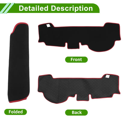 Dashboard Cover for Honda N-WGN JH3/JH4 2019-2024 Black Red 1 Pcs Anti-Slip