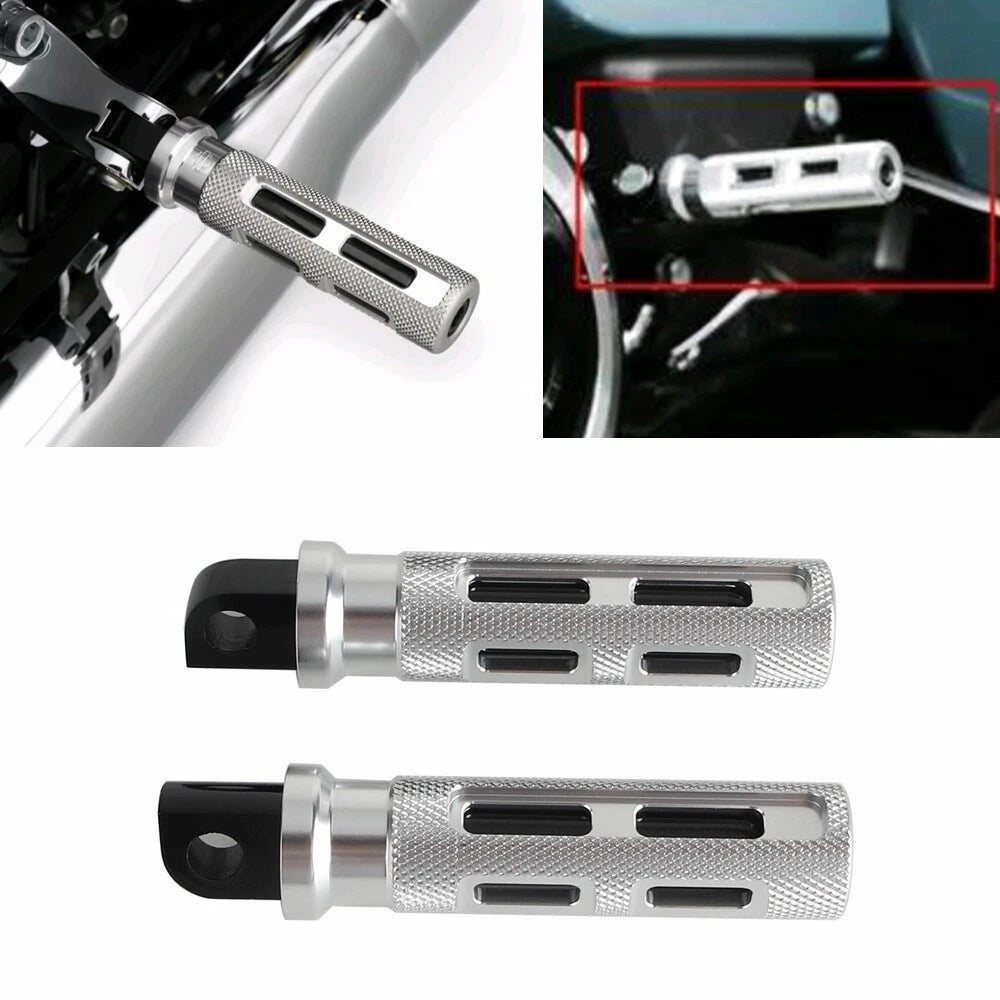 Silver Pillion Passenger Side Bumper Step for Harley Street Glide (2014-2023)