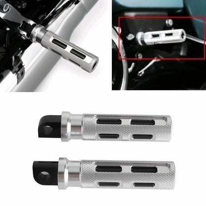 Silver Pillion Passenger Side Bumper Step for Harley Street Glide (2014-2023)