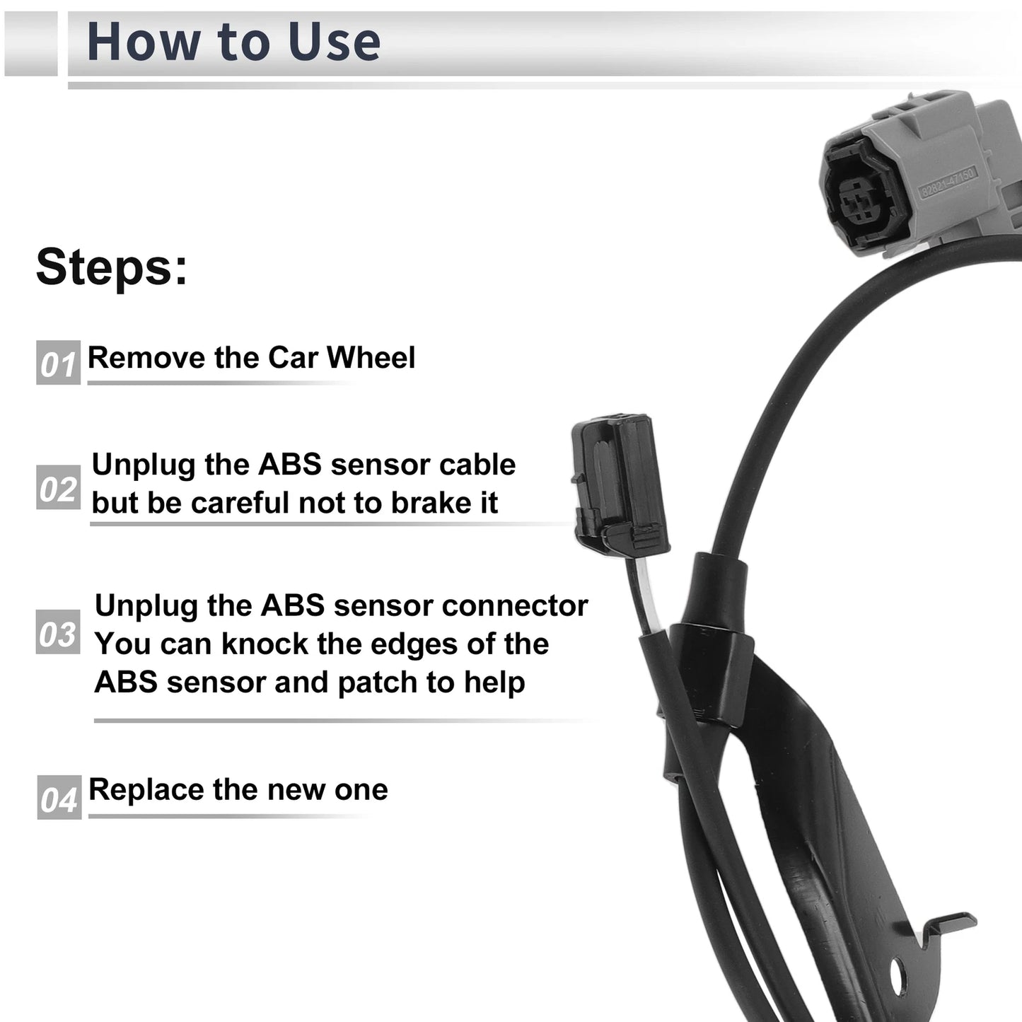 ABS Wheel Speed Sensor for Toyota Camry 2012-2017 1 x Rear Right Sensor