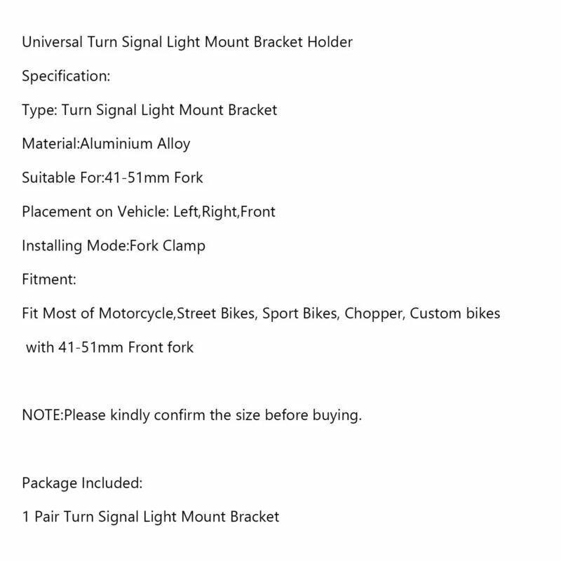 Turn Signal Light for F3 (41-51mm) (2015-2023)