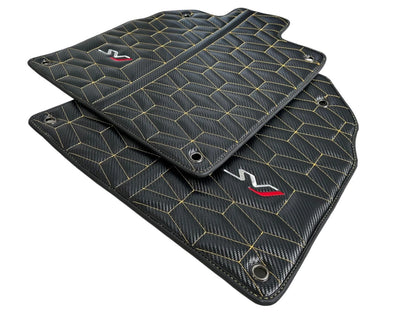 Leather Floor Mats for Lamborghini Aventador S SV SVJ (2016-2023)