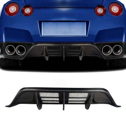 Real Carbon Fiber Rear Diffuser W Style For Nissan GT-R GTR R35 CBA 2008-2011