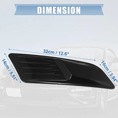 Front Hood Engine Air Vent Cover Glossy Black for Ford Mustang (2015-2017)